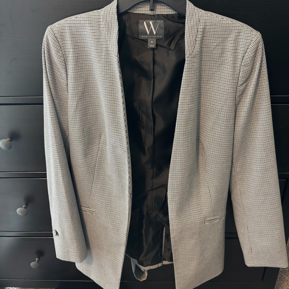 Worthington Houndstooth Blazer